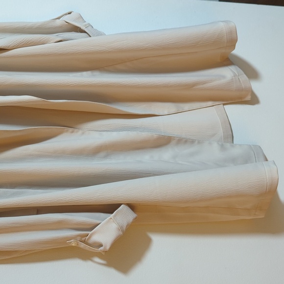 J. Jill Beige Wearever Draped Open Front Light Weight Trench Jacket Small - Picture 4 of 8